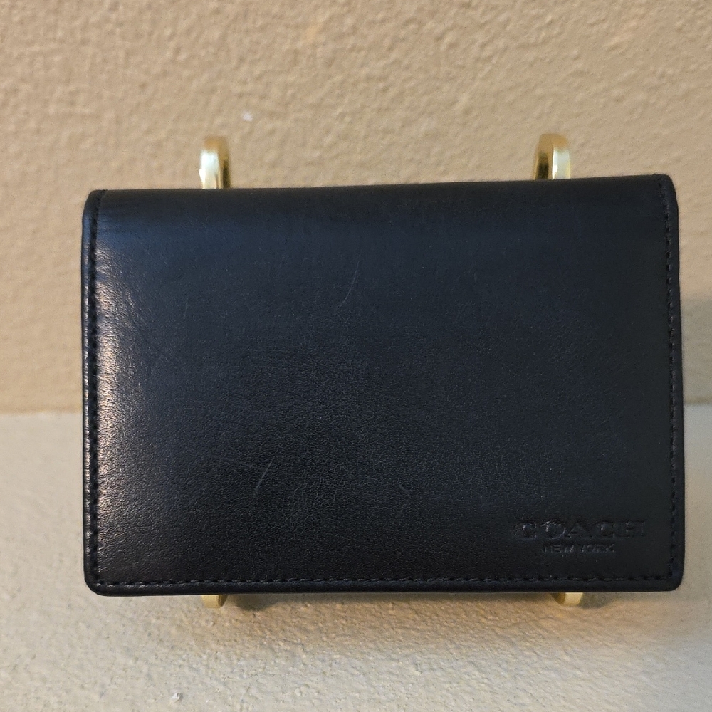 Coach Midnight Black Leather Wallet